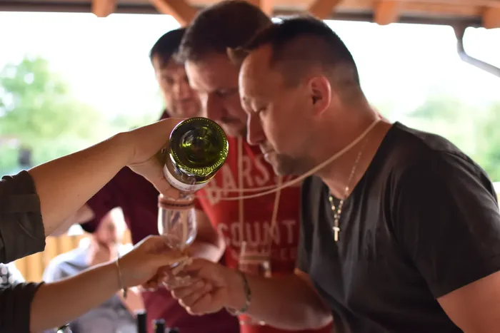 Derfla open cellars, being poured